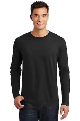 District Made 153 Mens Perfect Weight Long Sleeve  Jet Black front view