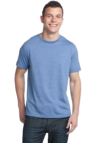 District Young Mens Tri Blend Crew Neck Tee DT142 Maritime Hthr front view