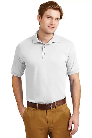 8800 Gildan® Polo Ultra Blend® Sport Shirt in White front view