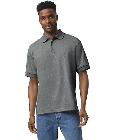 8800 Gildan® Polo Ultra Blend® Sport Shirt in Graphite heather front view