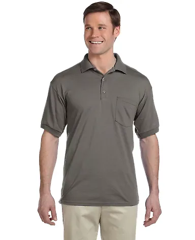 Gildan 8900 Ultra Blend Sport Shirt with Pocket in Graphite heather front view