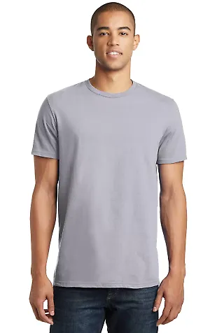 District Young Mens Concert Tee DT5000 Silver front view