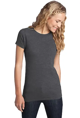 District Juniors Concert Tee DT5001 Hthrd Charcoal front view