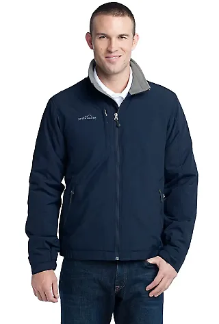 Eddie Bauer Fleece Lined Jacket EB520 River Blue front view