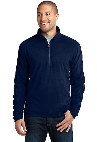 Port Authority Microfleece 12 Zip Pullover F224 in True navy front view