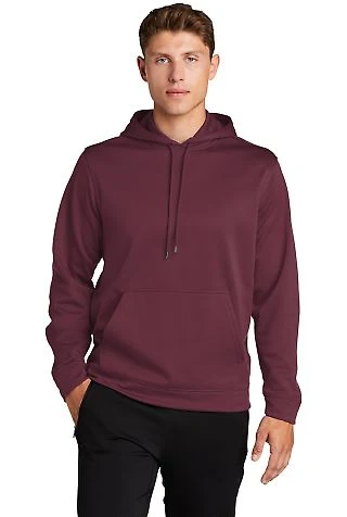 Sport Tek Sport Wick Fleece Hooded Pullover F244 in Maroon front view