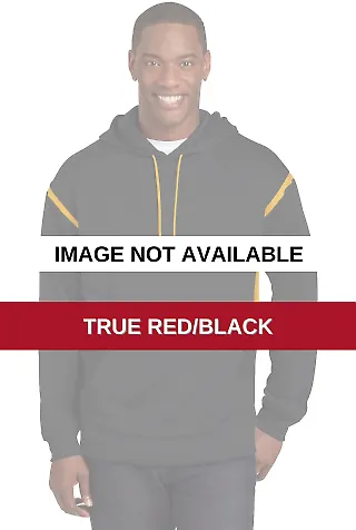 Sport Tek Tech Fleece Hooded Sweatshirt F246 True Red/Black front view