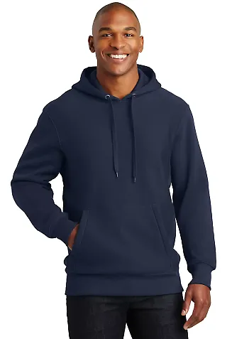 Sport Tek Super Heavyweight Pullover Hooded Sweats in True navy front view