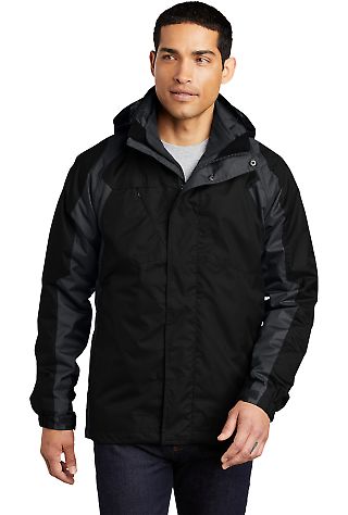 Port Authority Ranger 3 in 1 Jacket J310 in Black/ink grey front view