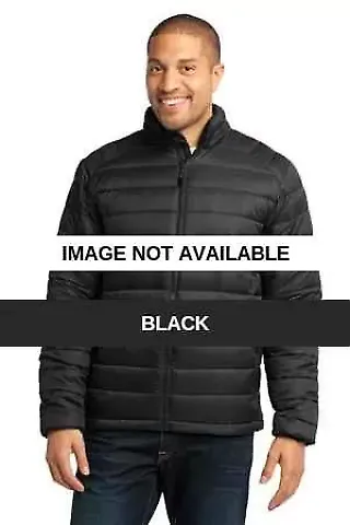 Port Authority Mission Puffy Jacket J313 Black front view