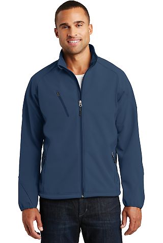 Port Authority Textured Soft Shell Jacket J705 in Insignia blue front view