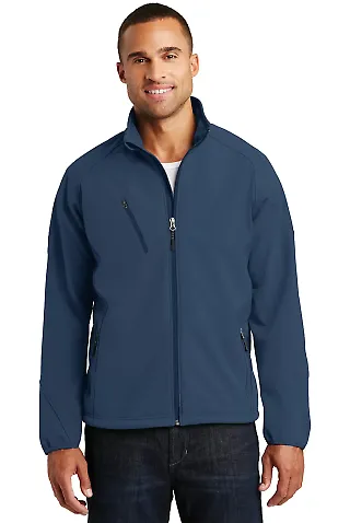 Port Authority Textured Soft Shell Jacket J705 Insignia Blue front view