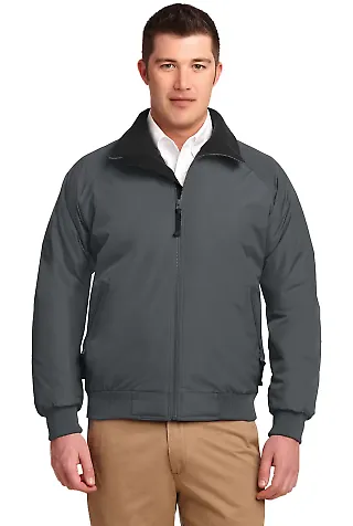 Port Authority Challenger153 Jacket J754 Steel Gry/T Bk front view