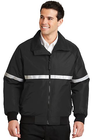 Port Authority Challenger153 Jacket with Reflectiv in T bk/t bk/refl front view