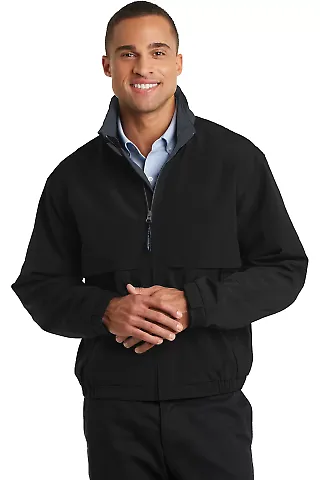 Port Authority Legacy153 Jacket J764 Black/Steel Gy front view