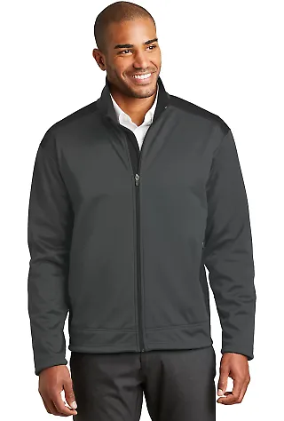 Port Authority Two Tone Soft Shell Jacket J794 Graphite/Black front view