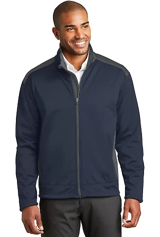 Port Authority Two Tone Soft Shell Jacket J794 Navy/Graphite front view
