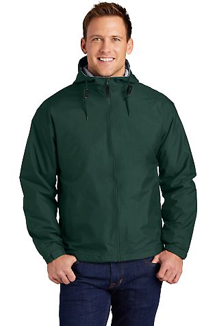 Port Authority Team Jacket JP56 in Hunter/ltoxf front view