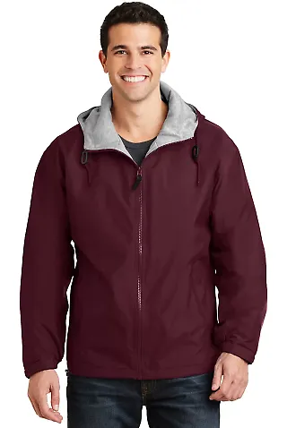 Port Authority Team Jacket JP56 Maroon/LtOxf front view