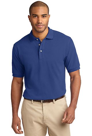 Port Authority Pique Knit Polo K420 in Royal front view