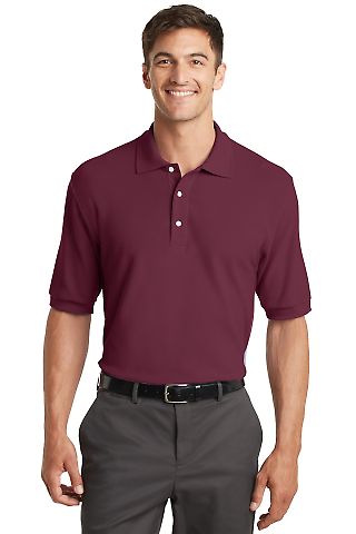 Port Authority 100 Pima Cotton Polo K448 in Burgundy front view