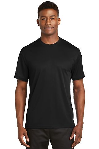 Sport Tek Dri Mesh Short Sleeve T Shirt K468 Black front view