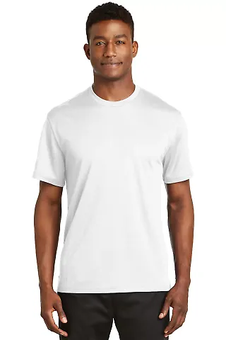 Sport Tek Dri Mesh Short Sleeve T Shirt K468 in White front view