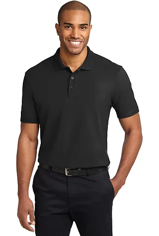 Port Authority Stain Resistant Polo K510 Black front view