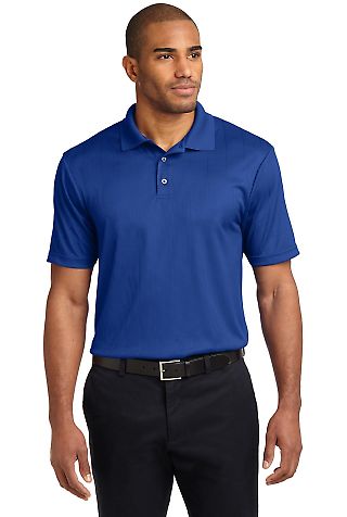 Port Authority Performance Fine Jacquard Polo K528 in Hyper blue front view