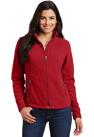 Port Authority Ladies Value Fleece Jacket L217 in True red front view