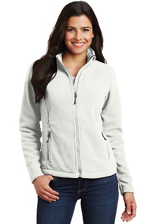 Port Authority Ladies Value Fleece Jacket L217 in Winter white front view