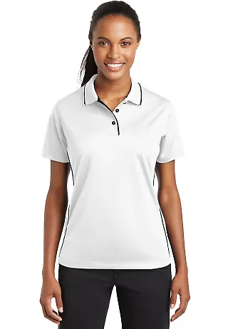 Sport-Tek® Ladies Dri-Mesh® Polo with Tipped Collar and Piping. L467