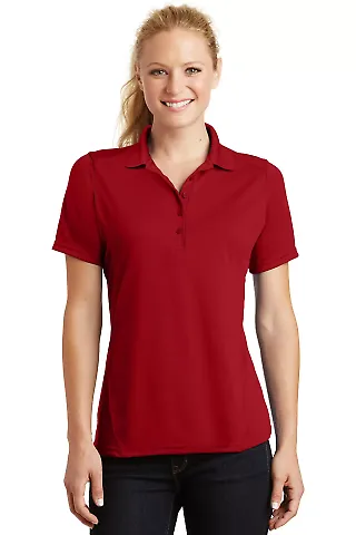 Sport Tek Ladies Dry Zone153 Raglan Accent Polo L4 in True red front view