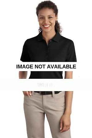 Port Authority Ladies Textured Polo with Wicking L White front view