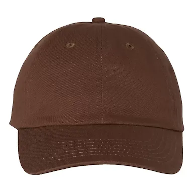 Valucap VC300 Adult Washed Dad Hat Brown front view