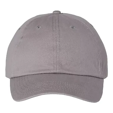 Valucap VC300 Adult Washed Dad Hat Grey front view
