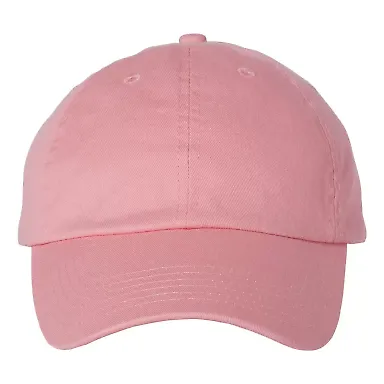Valucap VC300 Adult Washed Dad Hat Pink front view