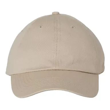 Valucap VC300 Adult Washed Dad Hat Stone front view