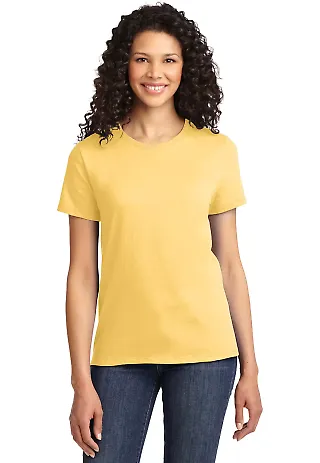 Port & Company Ladies Essential T Shirt LPC61 in Daffodil yelow front view