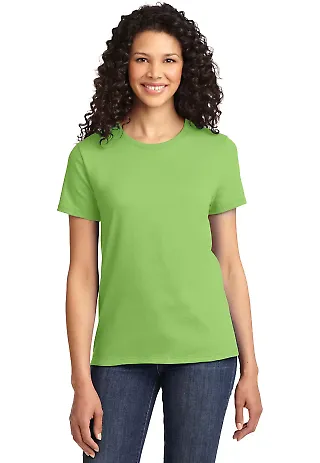 Port & Company Ladies Essential T Shirt LPC61 in Lime front view