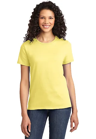 Port & Company Ladies Essential T Shirt LPC61 Yellow front view