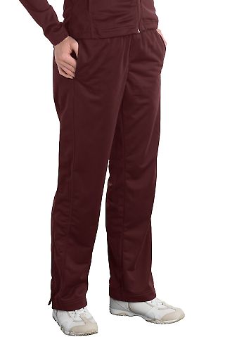 Sport Tek Ladies Tricot Track Pant LPST91 in Maroon front view