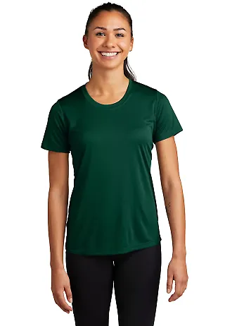Sport Tek Ladies Competitor153 Tee LST350 in Forest green front view