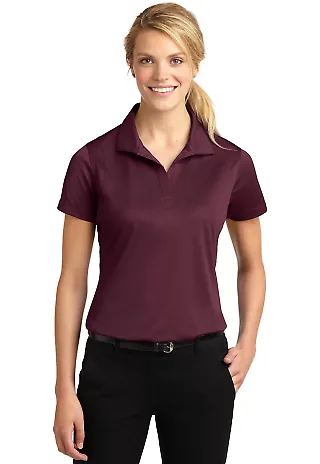 Sport Tek Ladies Micropique Sport Wick Polo LST650 in Maroon front view