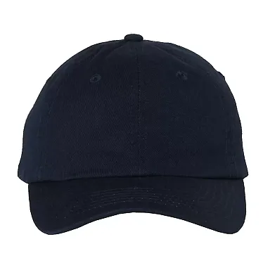 Valucap VC300Y Washed Twill Women/Youth Dad Hat Navy front view