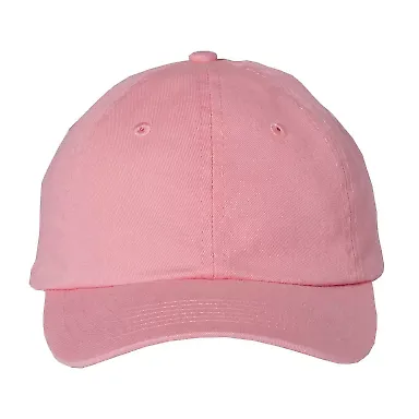 Valucap VC300Y Washed Twill Women/Youth Dad Hat Pink front view