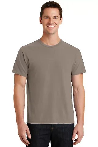 Port & Company Essential Pigment Dyed Tee PC099 in Taupe front view