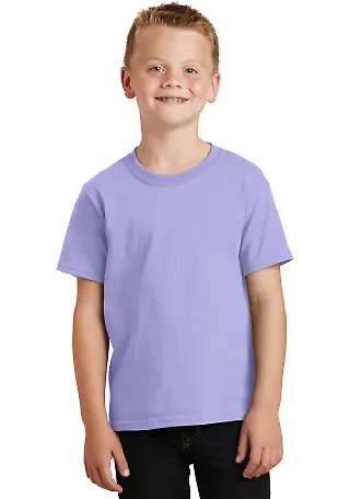 Port & Company Youth Essential Pigment Dyed Tee PC Amethyst front view