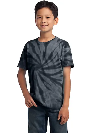 Port & Company Youth Essential Tie Dye Tee PC147Y Black front view