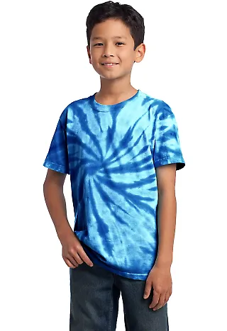 Port & Company Youth Essential Tie Dye Tee PC147Y Royal front view